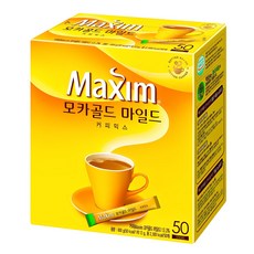 Maxim 麥心 摩卡3合1即溶咖啡隨身包, 12g, 50條, 1盒