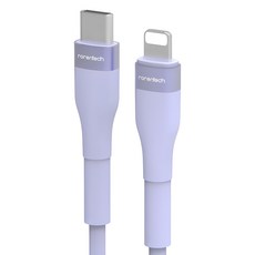 rorentech iPhone線材通用粉彩C to 8pin PD快充, 1.2m, 淡藍色, 1個