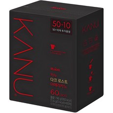 KANU 深烘焙美式黑咖啡隨身包, 1.6g, 60入, 1盒