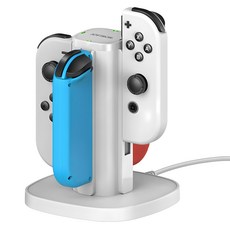 JOYTRON 適用於 Nintendo Switch 的 Joy-Con LED 充電座充電器, JTSW-103（白）, 1個