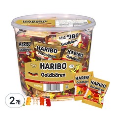 HARIBO 小熊QQ水果軟糖 經典金熊款, 1000g, 2桶