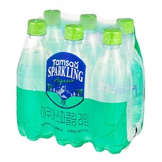 Tamsaa 無標籤氣泡水 萊姆口味, 6瓶, 500ml