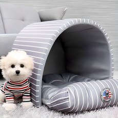 Redpuppy Premium Wilton Dongle Cushion House, 條紋灰色