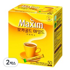 Maxim 麥心 摩卡3合1即溶咖啡隨身包, 12g, 50條, 2盒