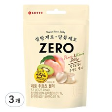 LOTTE 樂天 Zero零糖低卡水果軟糖, 3包, 52g