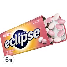 eclipse 易口舒 無糖薄荷錠 蜜桃口味, 34g, 6盒