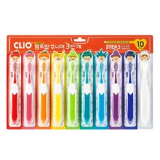 CLIO 泵壓式幼兒牙刷, 混色, 10入, 1組