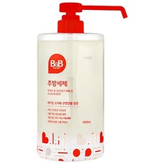 B&B 嬰兒食器適用洗碗精, 1000ml, 1瓶