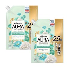 AURA 織物柔軟精煙燻麝香補充裝, 2個, 1.7L