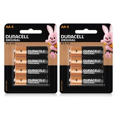 DURACELL 金頂 鹼性 AA 電池, 4入, 2個