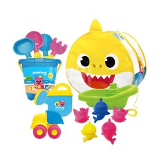 Pinkfong 碰碰狐 鯊魚造型背包+沙灘玩具組, 隨機出貨, 920g