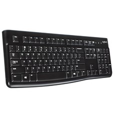 logitech 羅技 USB有線鍵盤, 黑色, K120