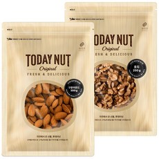 TODAY NUT 烤杏仁 300g+核桃 250g, 1組