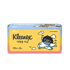 Kleenex 舒潔 Kakao Friends旅行用紙巾 隨機出貨, 3包, 70張