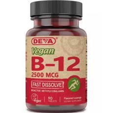 DEVA 純素 B12 2500 微克片劑, 90顆, 1個