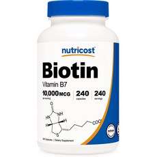 nutricost 維他命B7膠囊 10000mcg, 1瓶, 240顆