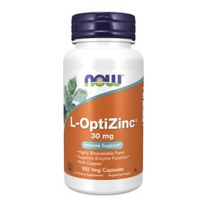 now 健而婷 L-OptiZinc 30mg 素食膠囊, 1個, 100顆