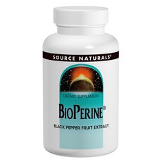 SOURCE NATURALS BioPerine胡椒鹼補充錠 10mg, 1個, 120粒