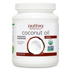 Nutiva 初榨椰子油, 1罐, 1.6L