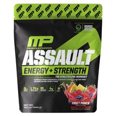 MUSCLEPHARM 突擊能量+力量水果潘趣口味, 1個, 344g