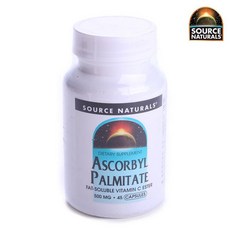 SOURCE NATURALS 棕櫚酸酯維他命C膠囊 500mg, 1個, 45 件