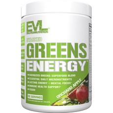 EVLUTIONNUTRITION Stacked Greens Energy 果園蘋果, 1個, 207g