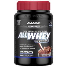 ALLMAX ALL WHEY CLASSIC分離乳清蛋白粉, 巧克力, 1入, 907g