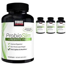 FORCE FACTOR Probioslim 益生元纖維膠囊, 4個, 120 件