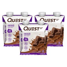 QUEST NUTRITION 低糖無麩質巧克力蛋白質奶昔, 3組, 4瓶