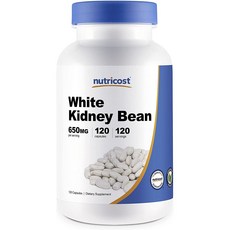 nutricost White Kidney Bean膠囊 650mg, 1個, 120 件