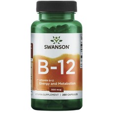 Swanson 斯旺森 維生素B12膠囊 500mcg, 1罐, 250顆