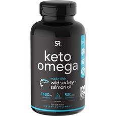 SPORTS RESEARCH Keto Omega-3鮭魚油軟膠囊 1400mg, 1罐, 120顆