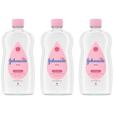 Johnson's 嬌生 潤膚油, 3瓶, 591ml