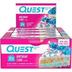 QUEST NUTRITION 高蛋白能量棒 60g, Birthday Cake, 12入