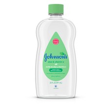 Johnson's 嬌生嬰兒 嬰兒潤膚油 含蘆薈維他命E, 1瓶, 591ml