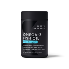 SPORTS RESEARCH 三倍強度Omega-3魚油軟膠囊, 90顆, 1罐