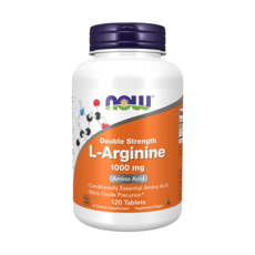 now Double Strength L-Arginine 胺基酸錠, 120錠, 1罐
