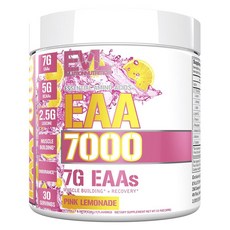 EVLUTIONNUTRITION EAA7000必需胺基酸粉 粉紅檸檬水口味, 1個, 309g