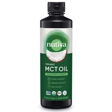 nutiva MCT無味食用油, 1瓶, 473ml