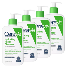CeraVe 適樂膚 輕柔保濕潔膚露, 4瓶, 355ml