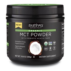 Nutiva MCT補充粉, 無味, 1個, 300克