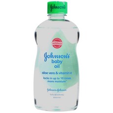 Johnson's 嬌生 蘆薈&維生素E嬰兒油, 1瓶, 414ml