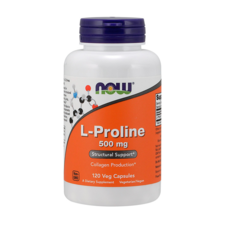 NOW Foods L-Proline植物膠囊 500mg, 1罐, 120 入