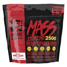 MUTANT Mass Extreme 2500 增肌劑 Jacked 莓果味, 1個, 2.72kg