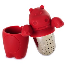 NORPRO Bottom-Teapot-Amuse 泡茶器, 1個, 紅色的