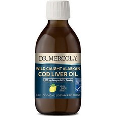 DR. MERCOLA Omega-3阿拉斯加魚肝油 檸檬味, 1罐, 200ml