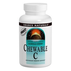 SOURCE NATURALS 西印度櫻桃維生素C咀嚼錠, 100顆, 1罐