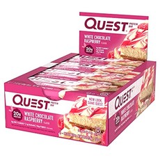 QUEST NUTRITION 高蛋白能量棒 60g, 白巧克力覆盆子, 12件