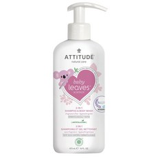 ATTITUDE 艾特優 Baby Leaves 2合1洗髮沐浴露 無香味, 1瓶, 473ml