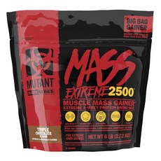 MUTANT Mass Extreme 2500 增肌劑三重巧克力口味, 1個, 2.72kg